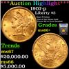 Image 1 : ***Auction Highlight*** 1907-p Gold Liberty Half Eagle $5 Graded ms66+ By SEGS (fc)