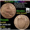 Image 1 : ***Auction Highlight*** 1786 NJ Staright Plow Beam Maris 15-T Colonial Cent 1c Graded xf45 details B