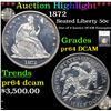 Image 1 : Proof ***Auction Highlight*** 1872 Seated Half Dollar 50c Graded pr64 DCAM By SEGS (fc)