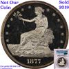 Image 8 : Proof *HIGHLIGHT OF ENTIRE AUCTION* 1877 Trade Dollar $1 Graded pr65+ dcam By SEGS (fc)
