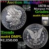 Image 1 : ***Auction Highlight*** 1878-s Morgan Dollar $1 Graded ms64 dmpl By SEGS (fc)