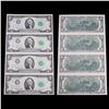 Image 1 : UNCUT MINT SHEET of 4x *Star Note* 1976 $2 Federal Reserve Notes All GEM or Better