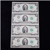 Image 2 : UNCUT MINT SHEET of 4x *Star Note* 1976 $2 Federal Reserve Notes All GEM or Better