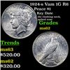 Image 1 : 1924-s Vam 1G R6 Peace Dollar $1 Grades Select Unc