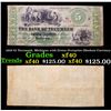 Image 1 : 1859 $5 Tecumseh, Michigan with Green Overprint Obsolute Currency Grades xf