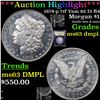 Image 1 : ***Auction Highlight*** 1878-p 7tf Vam 82 I3 R4 Morgan Dollar $1 Graded Select Unc DMPL By USCG (fc)