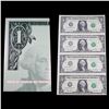 Image 1 : UNCUT MINT SHEET of 4x 2001 $1 Federal Reserve Notes All GEM or Better