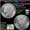 Image 1 : ***Auction Highlight*** 1878-cc Vam 20 Morgan Dollar $1 Graded Select+ Unc By USCG (fc)