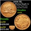 Image 1 : 1858 SL Flying Eagle Cent 1c Grades Select AU