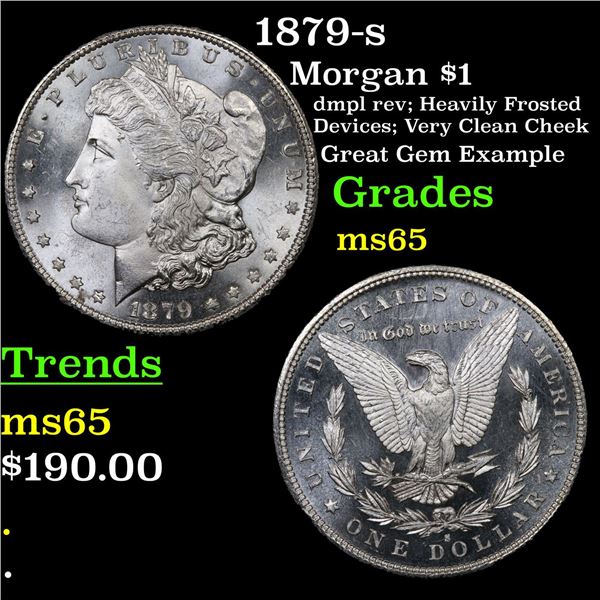 1879-s Morgan Dollar $1 Grades GEM Unc