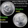Image 1 : 1951-d Wash/Car Old Commem Half Dollar 50c Grades GEM Unc