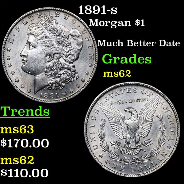 1891-s Morgan Dollar $1 Grades Select Unc