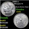 Image 1 : 1891-s Morgan Dollar $1 Grades Select Unc
