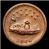 Image 2 : 1864 Our Navy F-241-336a Civil War Token 1c Grades xf+