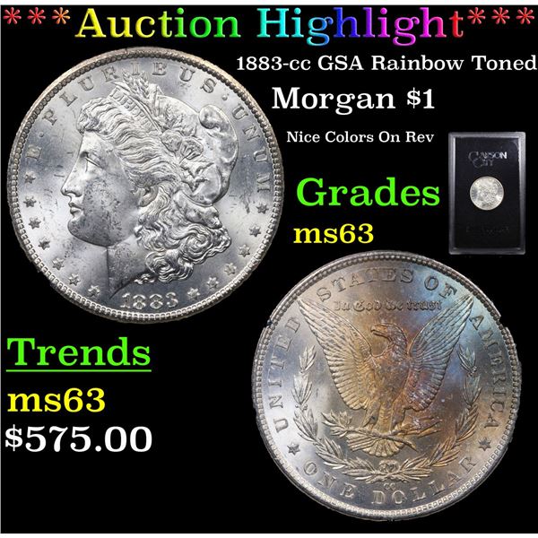 ***Auction Highlight*** 1883-cc GSA HOARD Morgan Dollar $1 Grades Select Unc (fc)