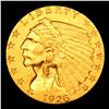 Image 2 : ***Auction Highlight*** 1926-p Gold Indian Quarter Eagle $2 1/2 Graded Select Unc By USCG (fc)