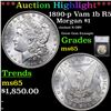Image 1 : ***Auction Highlight*** 1890-p Vam 1b R5 Morgan Dollar $1 Graded ms65 By SEGS (fc)