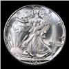 Image 2 : 1945-d Walking Liberty Half Dollar 50c Grades GEM+ Unc