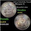 Image 1 : 1897-p Colorfully Toned Morgan Dollar $1 Grades Choice Unc