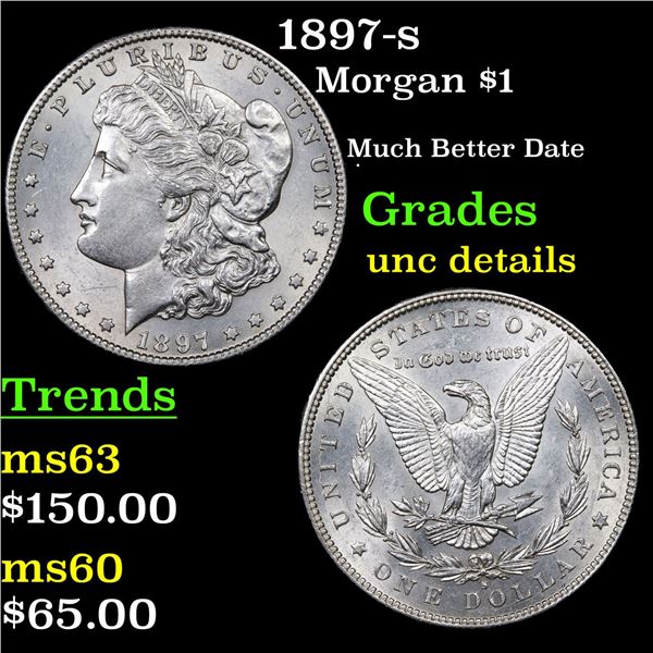 1897-s Morgan Dollar $1 Grades Unc Details