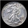 Image 2 : 1943-p Walking Liberty Half Dollar 50c Grades Choice Unc