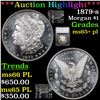 Image 1 : ***Auction Highlight*** 1879-s Morgan Dollar $1 Graded ms65+ pl By SEGS (fc)