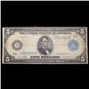 Image 2 : 1914 $5 Large Size Blue Seal Federal Reserve Note, Chicago, IL  7-G Grades vf, very fine