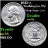 Image 1 : 1935-s Washington Quarter 25c Grades Choice AU/BU Slider