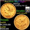 Image 1 : ***Auction Highlight*** 1871-p Gold Liberty Quarter Eagle $2 1/2 Graded au55 details By SEGS (fc)
