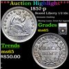 Image 1 : ***Auction Highlight*** 1857-p Seated Liberty Half Dime 1/2 10c Graded ms65 By SEGS (fc)