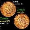 Image 1 : 1902 Indian Cent 1c Grades Choice Unc BN