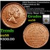 Image 1 : 1864 Sanitary Commission F-MA-530A-1a R5 Civil War Token 1c Graded au58 By SEGS
