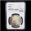 Image 2 : NGC 1881-s Colorfully Toned Morgan Dollar $1 Graded ms63 By NGC