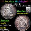 Image 1 : ***Auction Highlight*** 1891-p Seated Half Dollar 50c Graded ms64 details By SEGS (fc)