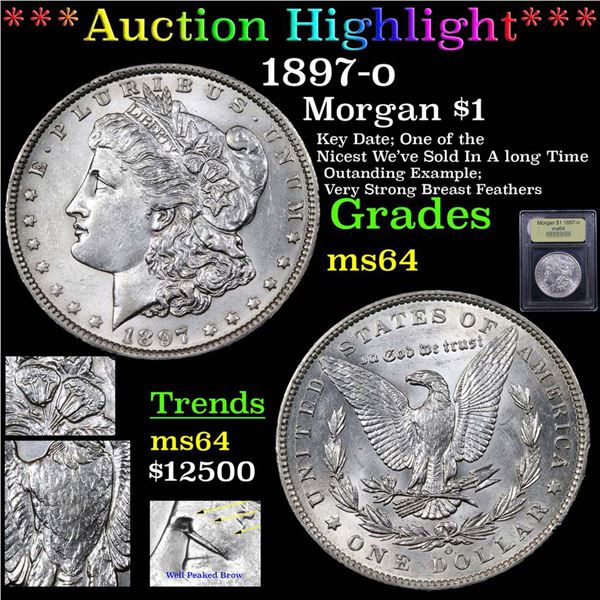 ***Auction Highlight*** 1897-o Morgan Dollar $1 Graded Choice Unc By USCG (fc)