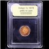 Image 4 : Proof ***Auction Highlight*** 1878 Indian Cent 1c Graded Gem Proof Red Cameo By USCG (fc)