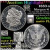 Image 1 : * Highlight Of Entire Auction* 1883-s Morgan Dollar $1 Graded ms64+ pl By SEGS (fc)