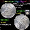 Image 1 : ***Auction Highlight*** 1875-cc Medium CC Trade Dollar $1 Graded ms63 By SEGS (fc)