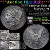 Image 1 : ***Auction Highlight*** 1889-cc Vam 3 Morgan Dollar $1 Graded Select Unc+ PL By USCG (fc)