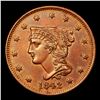 Image 2 : ***Auction Highlight*** 1842 N-4 Braided Hair Large Cent 1c Graded Select Unc BN By USCG (fc)