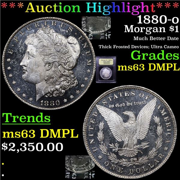 ***Auction Highlight*** 1880-o Morgan Dollar $1 Graded Select Unc DMPL By USCG (fc)