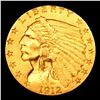 Image 2 : ***Auction Highlight*** 1912-p Gold Indian Quarter Eagle $2 1/2 Graded ms63 By SEGS (fc)