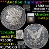 Image 1 : ***Auction Highlight*** 1892-cc Morgan Dollar $1 Graded ms61 pl By SEGS (fc)
