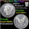 Image 1 : ***Auction Highlight*** 1893-o Morgan Dollar $1 Graded ms64 DMPL By SEGS (fc)