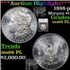 Image 1 : ***Auction Highlight*** 1898-p Morgan Dollar $1 Graded ms66 PL By SEGS (fc)
