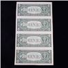 Image 3 : UNCUT MINT SHEET of 4x 1999 $1 Federal Reserve Notes