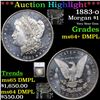 Image 1 : ***Auction Highlight*** 1883-o Morgan Dollar $1 Graded ms64+ DMPL By SEGS (fc)