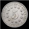Image 3 : 1870 Shield Nickel 5c Grades vf++