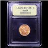 Image 4 : ***Auction Highlight*** 1887-s Gold Liberty Half Eagle $5 Graded Choice Unc By USCG (fc)
