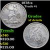 Image 1 : 1878-s Trade Dollar $1 Grades xf details